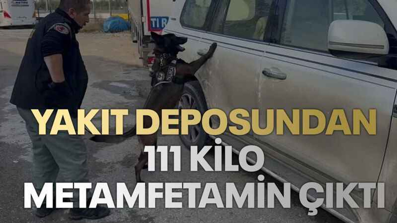 Yakıt deposundan 111 kilo metamfetamin çıktı